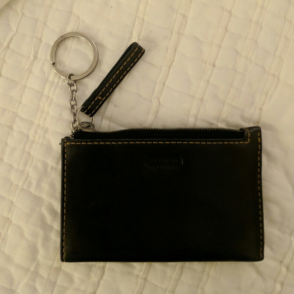 Leather Coach Card Holder
